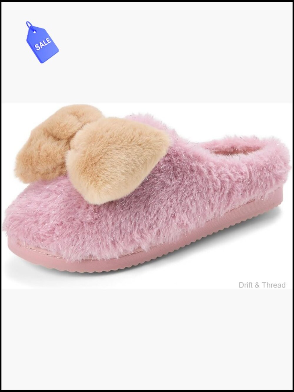 Plush Faux Fur Memory Foam House Slippers, Women's Cozy Slip-On Shoes